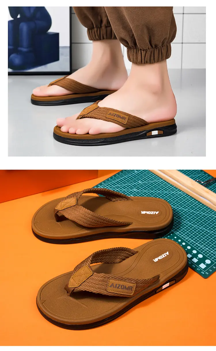 Herren Flip-flops Für Zuhause Und Strand Modische Hausschuhe_voghion.com