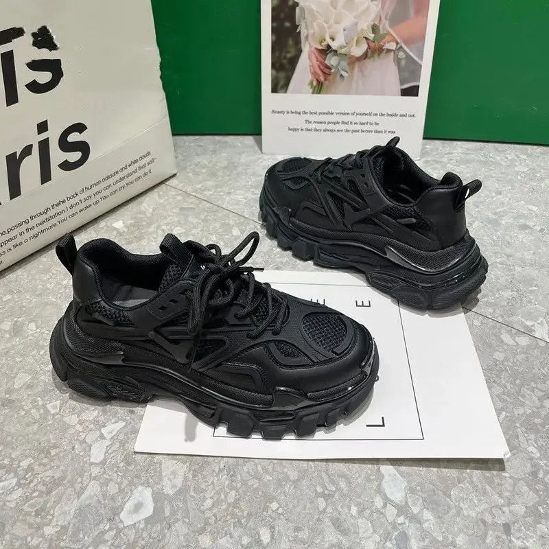 Womens size 40 casual shoes fashionable short and chubby womens thick soled sports vulcanized atillas Q309 240930_voghion.com