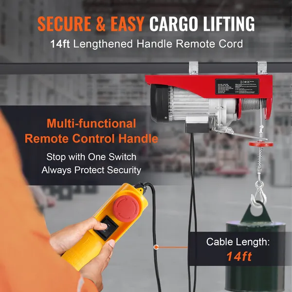 Electric Hoist With Remote Control And Emergency Stop System_voghion.com