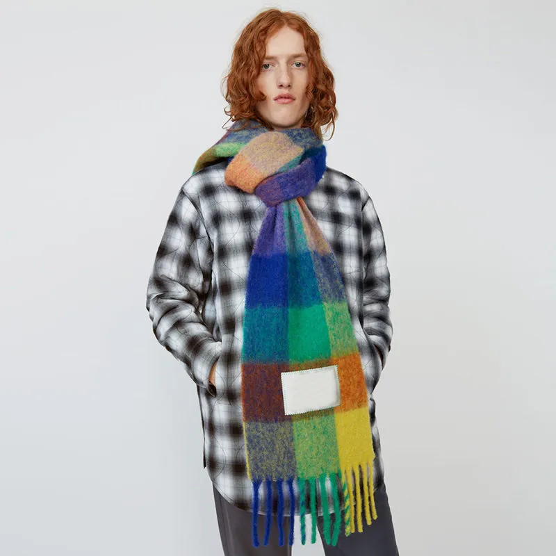 Designer Marke Kaschmir Winter Schal Schals Decke Frauen Typ Farbe Kariert Quaste Imitiert Aimeishhopping_voghion.com