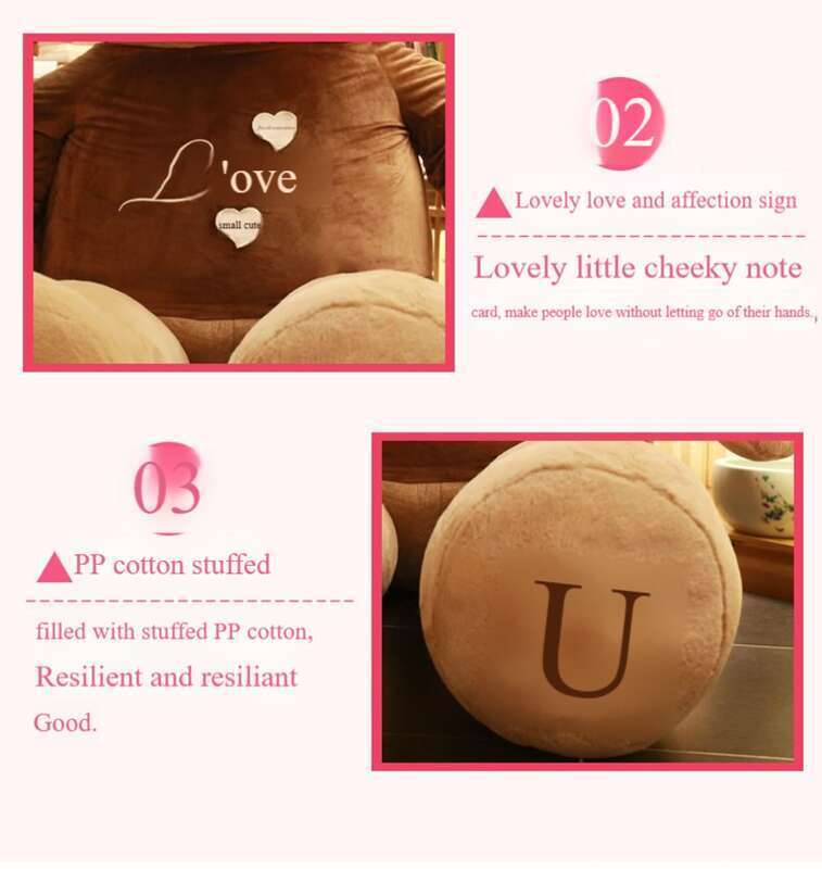 Brinquedo de pelúcia, grande e fofo urso dormindo com abraço, presente de aniversário para meninas_voghion.com