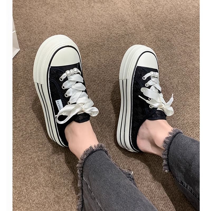 Netizen Baotou für Damen-Sommeroberbekleidung 2024 Neue Schuhe mit dicker Sohle Vielseitige, atmungsaktive Halbpantoffeln mit Mesh-Oberfläche_voghion.com
