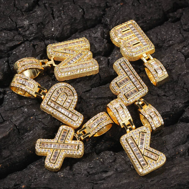 Pendentif lettre collier avec zircon style hip hop bijoux mode_voghion.com