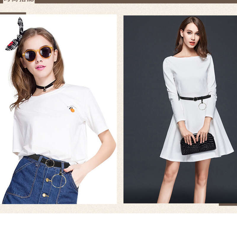 Egyszerű és sokoldalú, kerek, személyre szabott koreai változatú, PU bőr női tűcsatos öv, egyenes_voghion.com