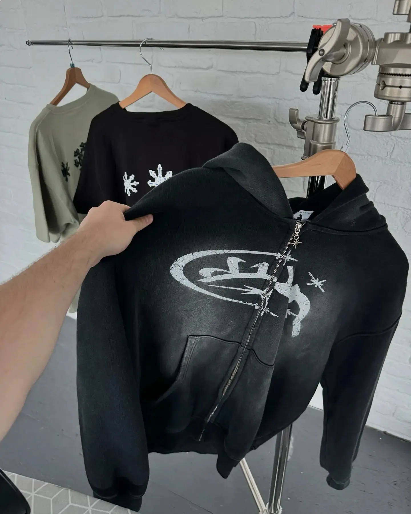 Y2k Vintage Fashion Print Zip Up Hoodies Haruku Hip Hop Long Sleeve Coats Loose Hooded Sweatshirt Men And Women_voghion.com