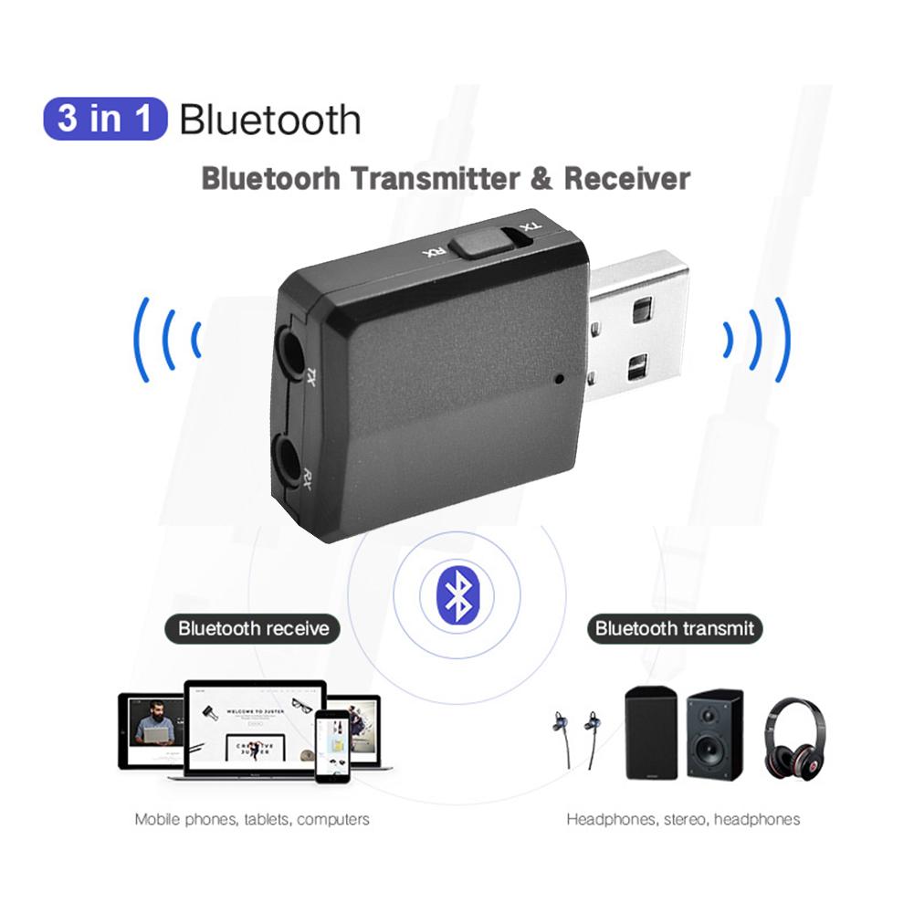 ZF-169 Plus 3 an 1 USB Adapter Bluetooth 5.0 Audio Sender/Empfänger 3,5mm Kabel Fir TV PC Auto Kopfhörer Telefonen Mp3 ZF-169Plus_voghion.com
