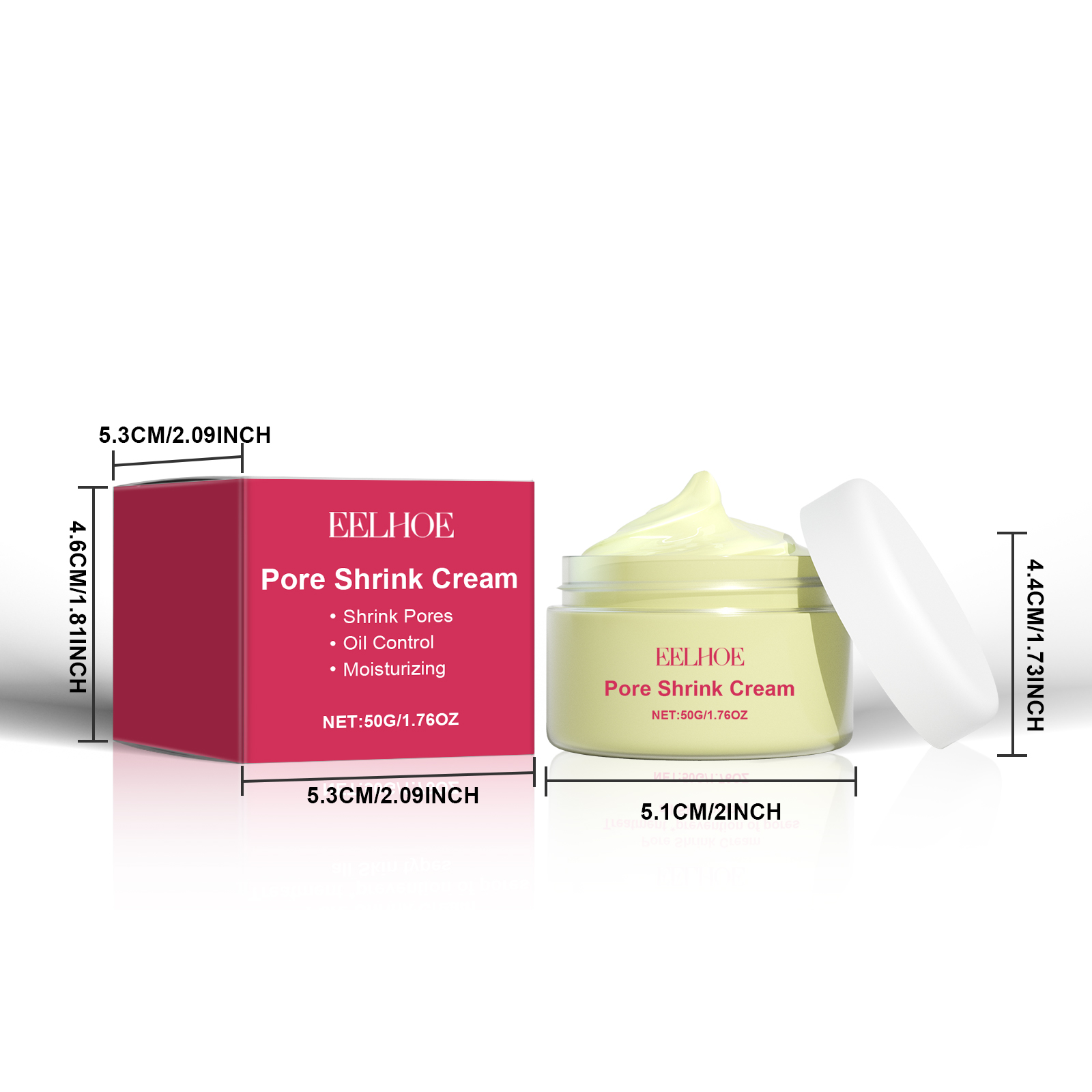 EELHOE Pore Shrink Cream, Lightening Acne Print Anti-Aging Moisturizing Whitening Skin Anti-Wrinkle Cream_voghion.com