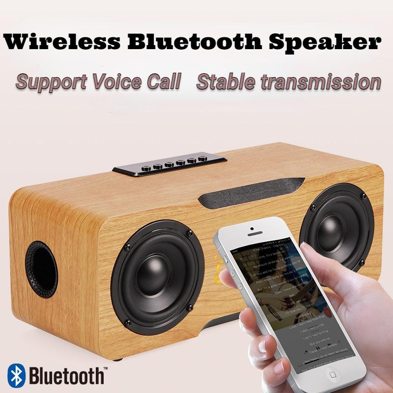 30W trähögtalare för hemmadator, trådlös Bluetooth-högtalare, väckarklocka, ljudbar, subwoofer, 3D-stereo, högtalare_voghion.com