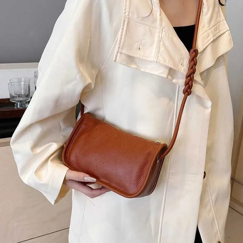 100 % echtes Rindsleder aus echtem Leder Sac Mode Frauen Umhängetaschen für Damen Neue Schultertasche mit hoher Kapazität Handtasche_voghion.com