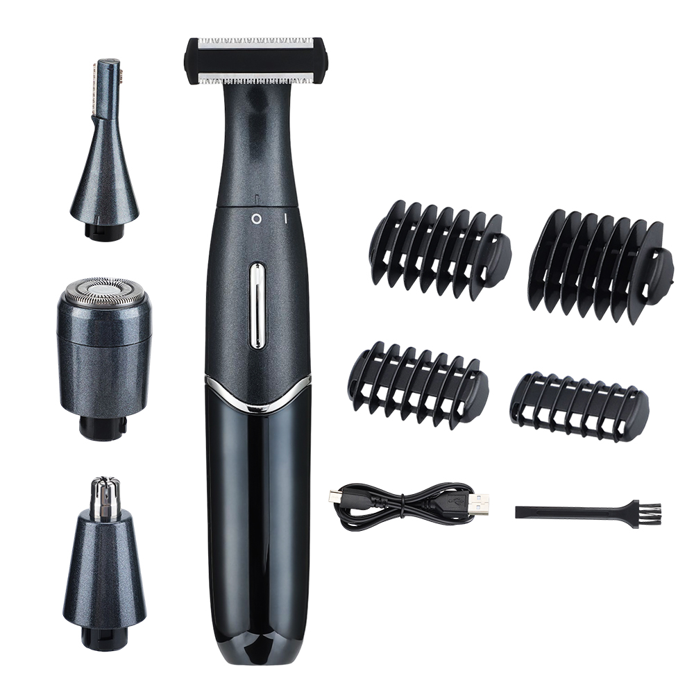 Set di rasoio elettrico 4 in 1 Dispositivo di rimozione dei peli multifunzionale Tagliacapelli per sopracciglia Forbici per peli del naso Rasoio ricaricabile Corpo intero_voghion.com
