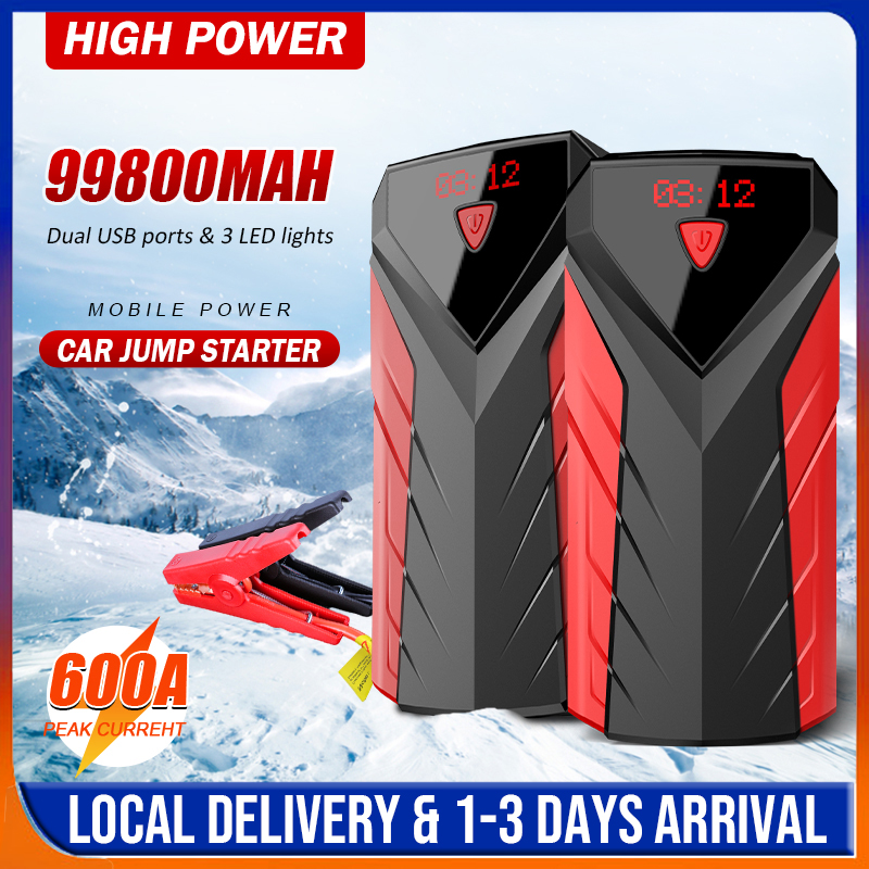 99800mAh Multi-function 12V 600A Jump High Bank Starter Portable Batter Charger Booster Car Emergenc Start Power_voghion.com