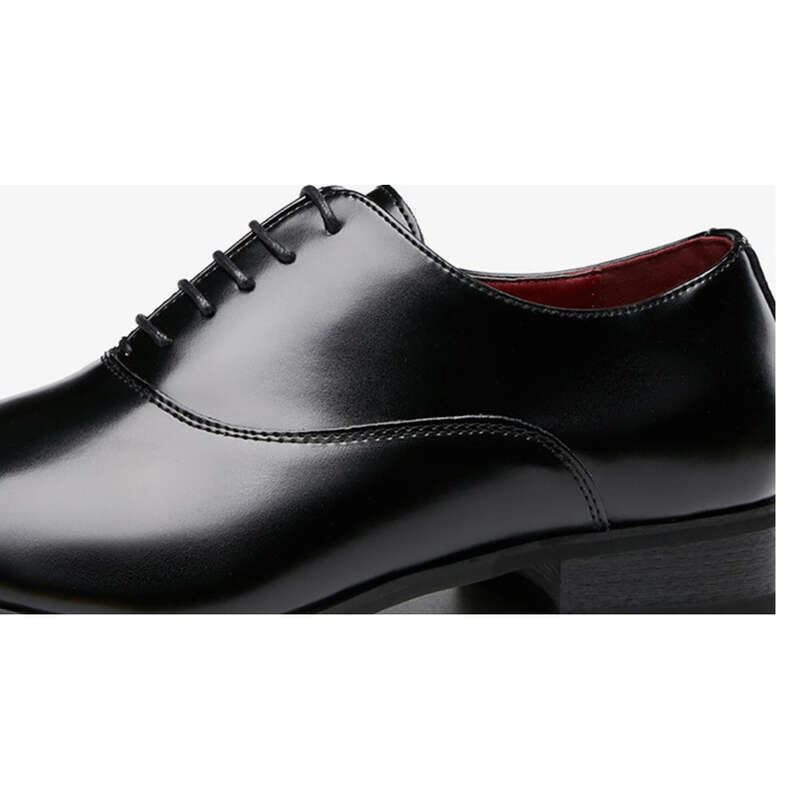 business Leather Men's Lace-up Non-commissioned Officers Wedding Three-layer Oxford Shoes British Style_voghion.com