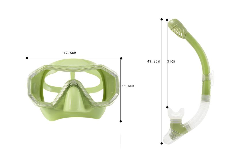 Large frame diving Waterproond anti-fog semi-dry breathing tube swimming goggles_voghion.com
