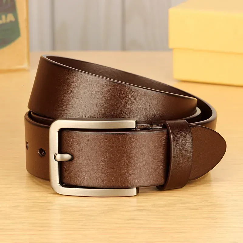 Belts Men Male Genuine Leather Strap Alloy Pin Buckle Casual Men's Belt for Jeans Cummerbunds Ceinture Homme 23063005542_voghion.com