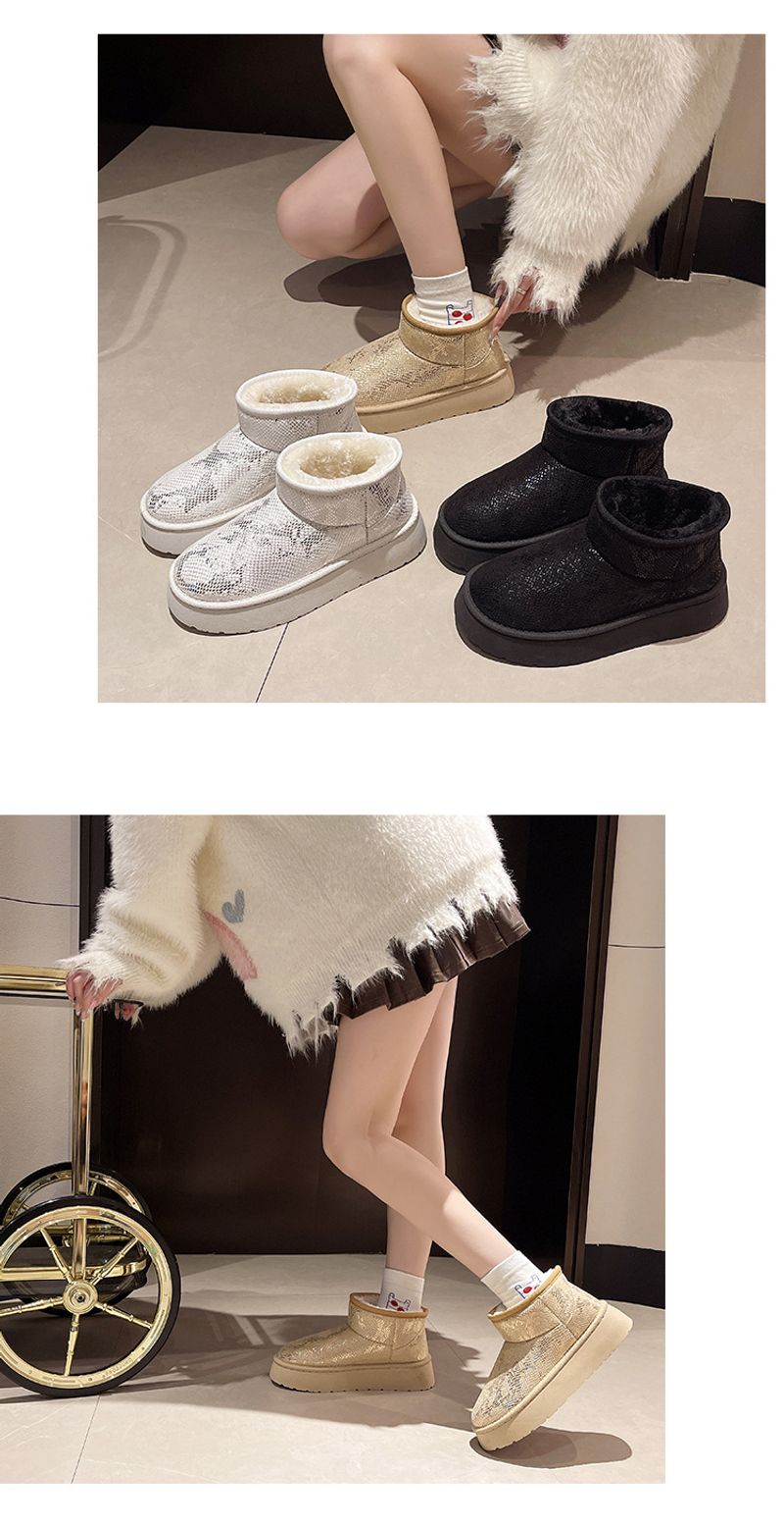 Internet-Berühmtheit neuer Herbst- und Winterschnee 2024 koreanische Version dickbesohlter Modetrend kurze Stiefel plus Veet warm_voghion.com