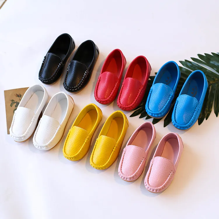 Kids Casual Flat Candy Colors Unisex Boys Girls Soft Loafers Slip-on PU Leather For Toddler Happysteps Girl Youth Shoes_voghion.com