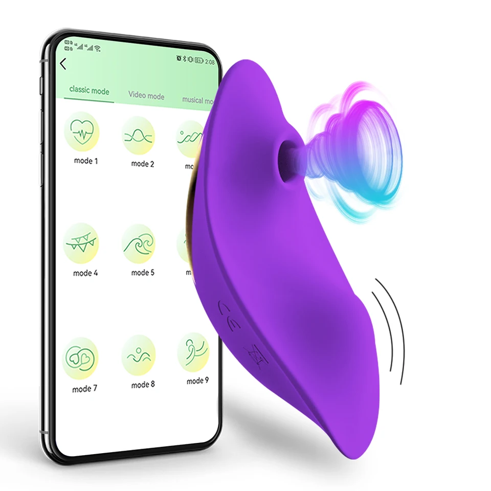 App Controlled Sucking Vibrator For Women Bluetooth Clitoris Toy_voghion.com