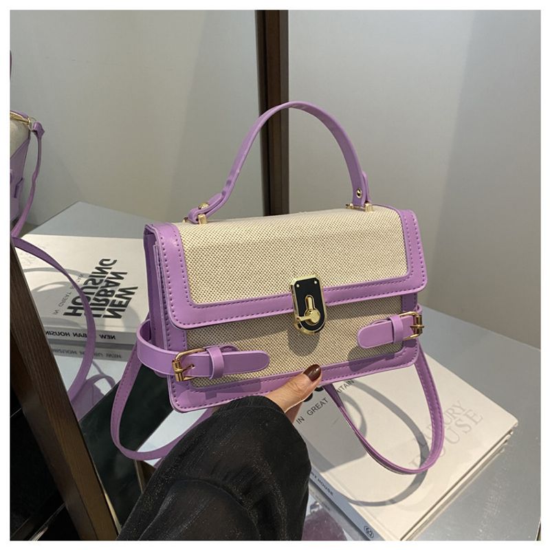 Women's Contrast Color This Year Popular Trend Ins Hand Held Single Shoulder Crossbody Ladies Small Square Bag_voghion.com