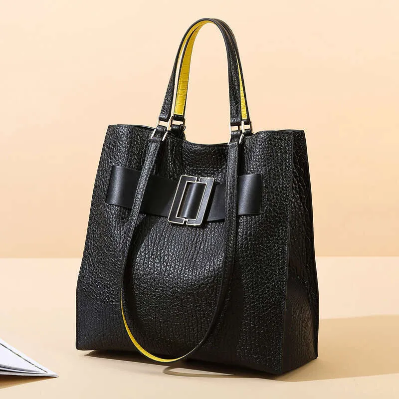 Nouveau sac fourre-tout en cuir souple haut de gamme, texture polyvalente, grande capacité, sac à main pour femme pouvant être porté à l'épaule_voghion.com