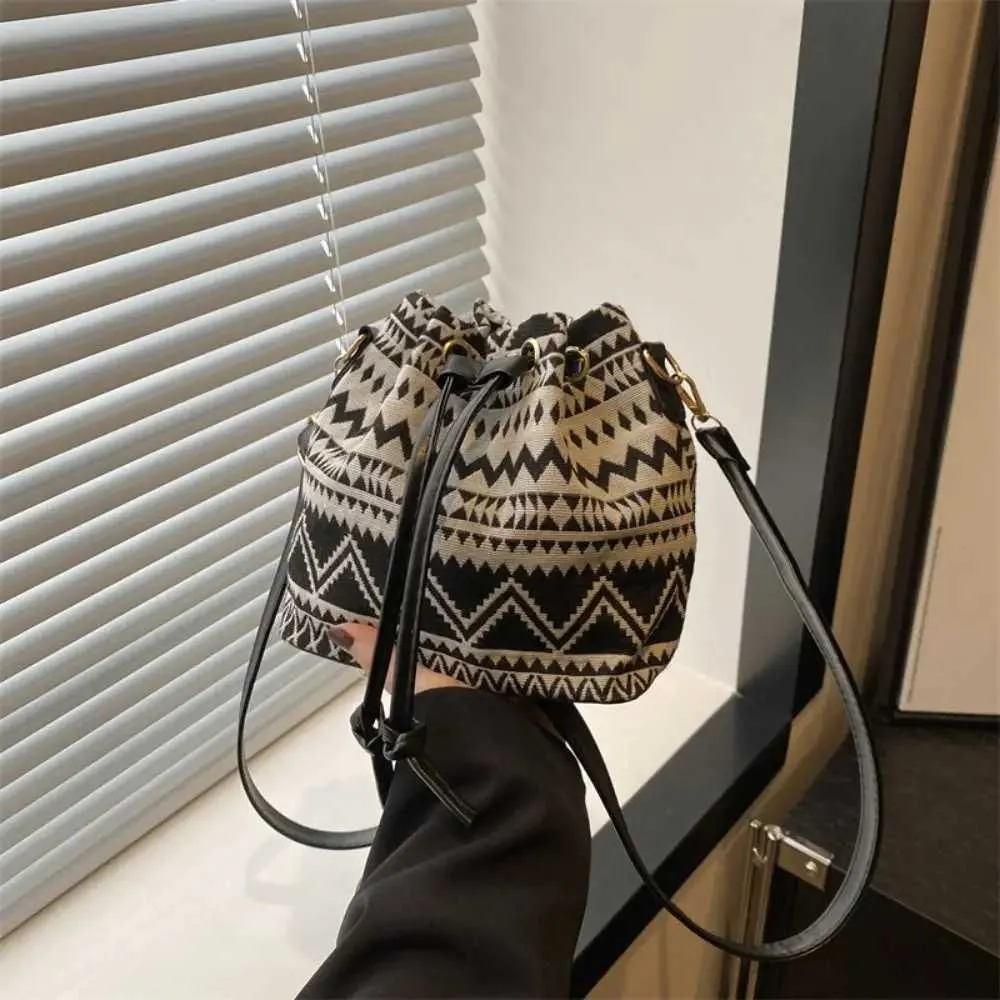 Fashion en Fabric Bucket ral Ethnic Style Crossbody Bag Handbag WomenC241216C241217_voghion.com