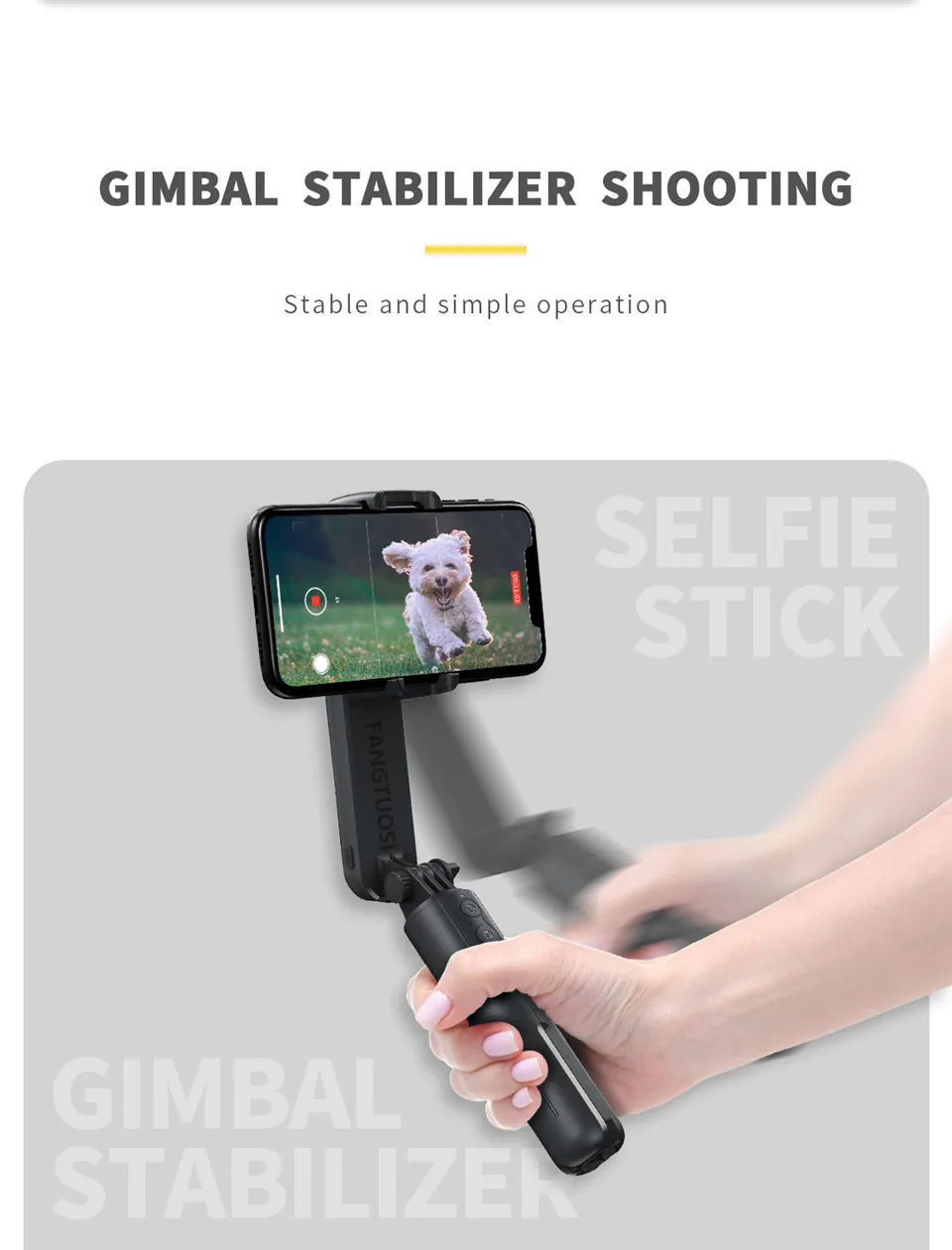 Stabilizzatori Selfie Stick Treppiede Gimbal Stabilizzatore per Cellulare Supporto per Cellulare Smartphone Action Camera Cellulare_voghion.com