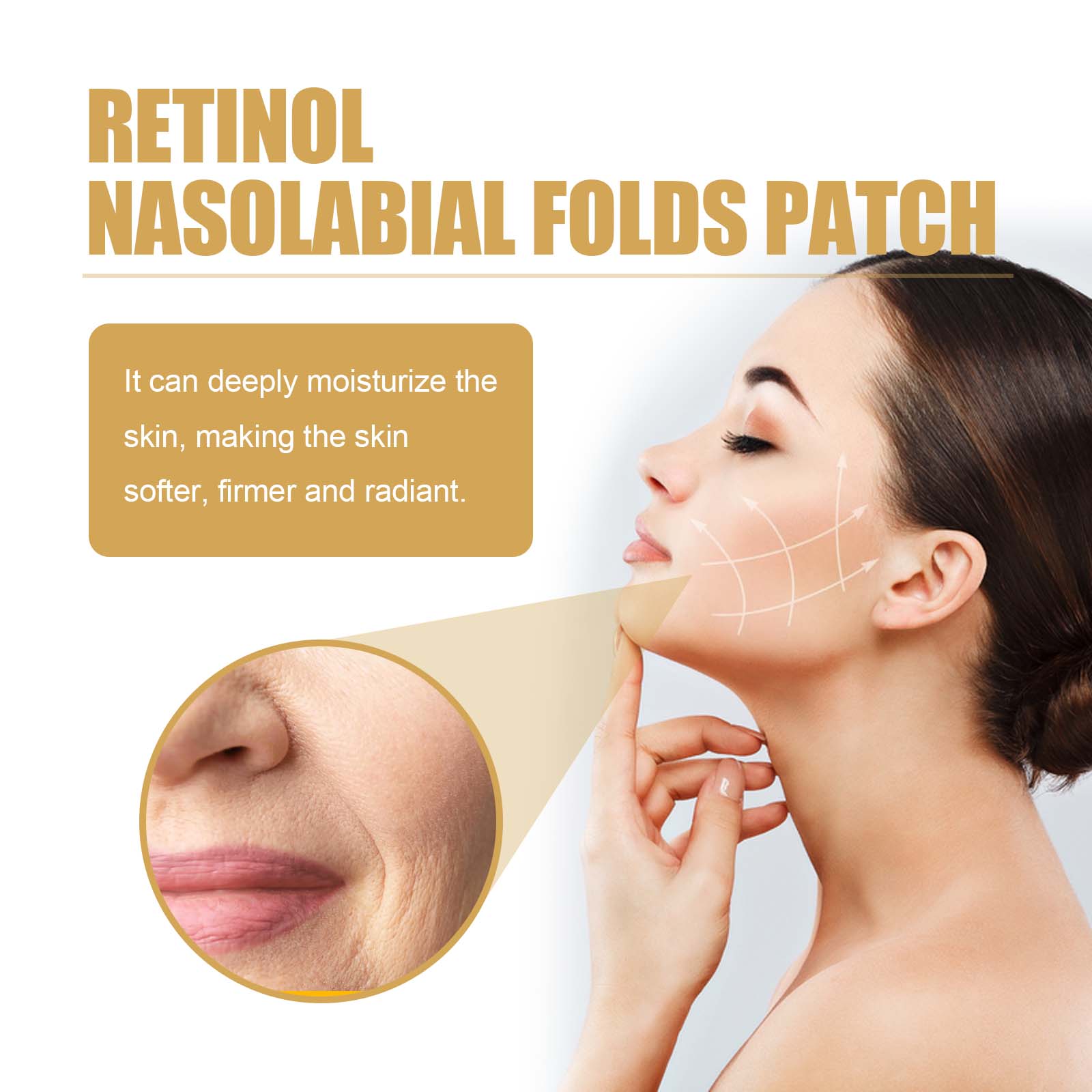 EELHOE Retinol Nasolabial Folds Patch, Nourish Skin Smooth And Delicate Skin Improves And Reduces Fine Lines_voghion.com