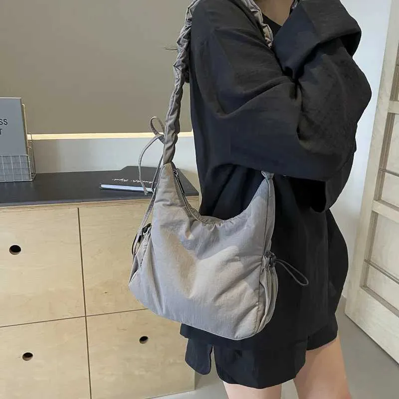 Dames schoudertas hobo tas shopper van zachte stof_voghion.com