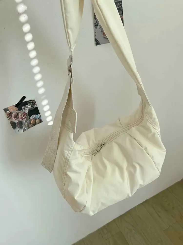 Crossbody Puszyste Płócienne Buty Duża Pojemność Casual Sportowa Torebka Damska Podróżna Szkoła Torba Listonoszka Y241109_voghion.com