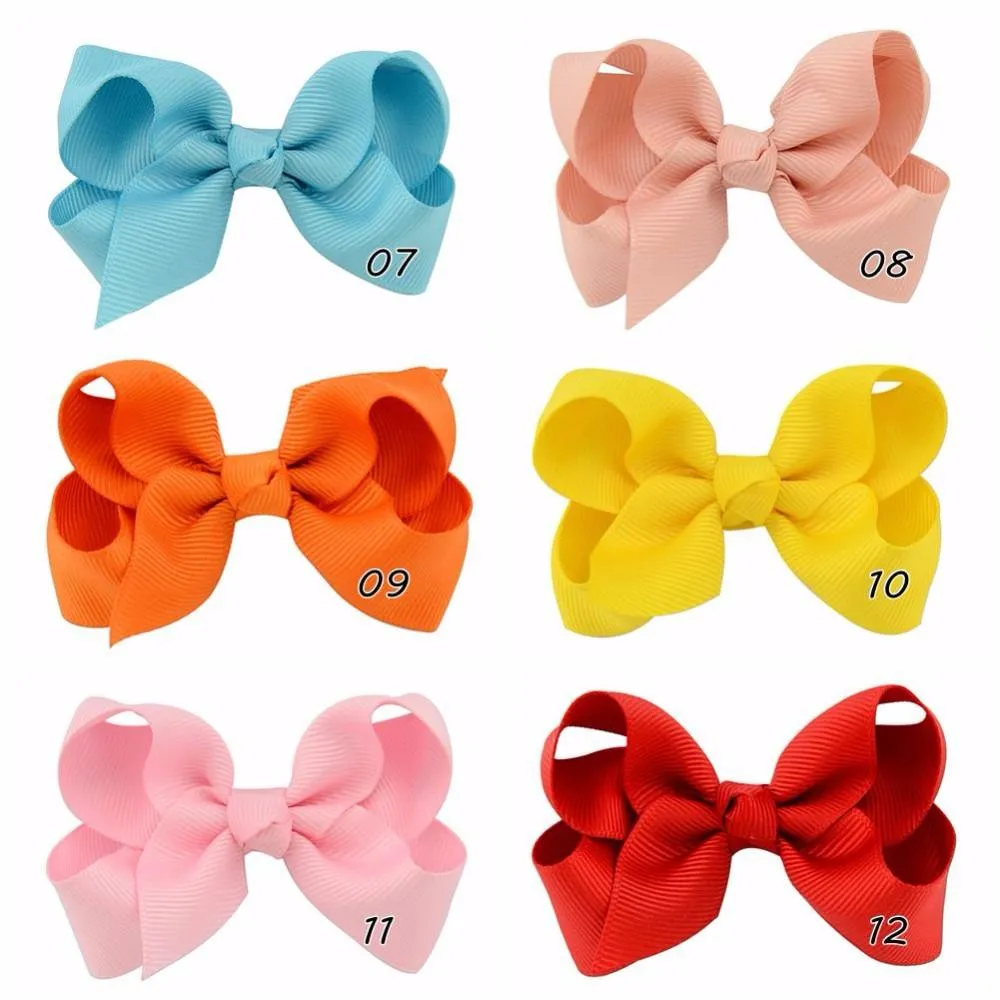 20 teile/los Koreanische 3 Zoll Ripsband Beugt Zubehör Mit Clip Boutique Bogen Haarnadeln Haar Ornamente_voghion.com