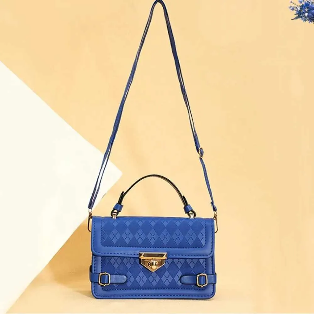 Lässige Mini-Plaid-Handtasche im koreanischen Stil, stilvolle Vintage-Quadrat-Handtasche, klassische einzelne Schultertasche, DailyC241214_voghion.com