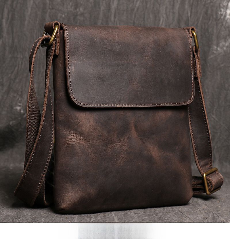 Umhängetasche Leder für Herren, neues vertikales Retro-Design verrücktem Pferdeleder, einfache Umhängetasche,_voghion.com