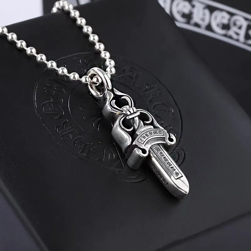 Collane di alta qualità vintage in argento sterling per donne e uomini, con ciondolo a forma di scheletro, girocollo, gioielli di design Chromely_voghion.com
