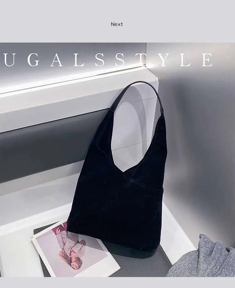 Herbst Winter Veet Eimer Große Kapazität Mode Frauen Handtasche Dame Geldbörse Schulter Weibliche Casual Tote Tasche Achselhöhle_voghion.com