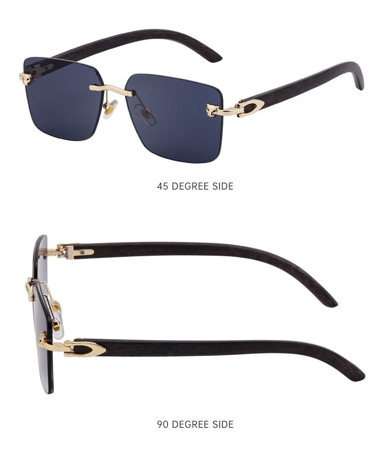 Vintage Square Rimless Sunglasses Men  Brand Fashion Frameless Sun Glasses For Male Anti Blue Light Eyeglasses UV400_voghion.com