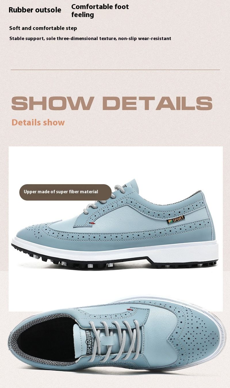 Baskets de golf décontractées de grande taille de style britannique, chaussures légères et portables pour hommes_voghion.com