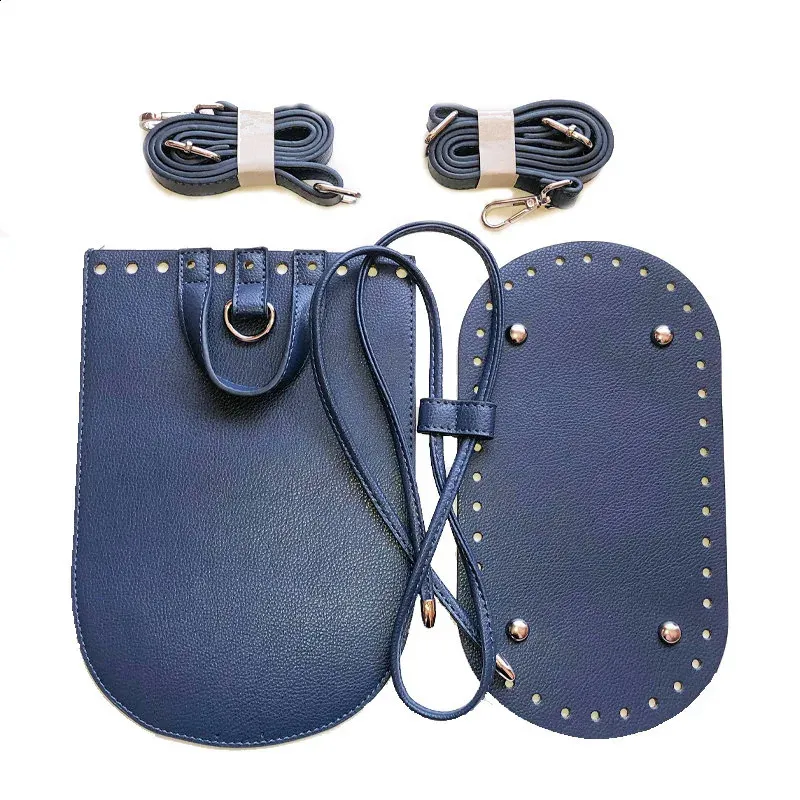 1 tracolla per borsa fatta a mano, set di fondi in pelle intrecciata con accessori hardware per zaino fai da te 240725_voghion.com