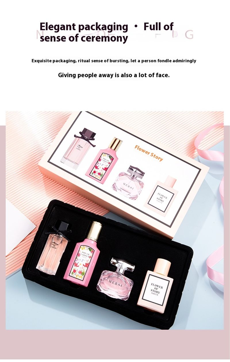 2024 Neues heißes vierteiliges Set Huayue Blooming Geschenkbox Langlebiges Damenparfüm_voghion.com