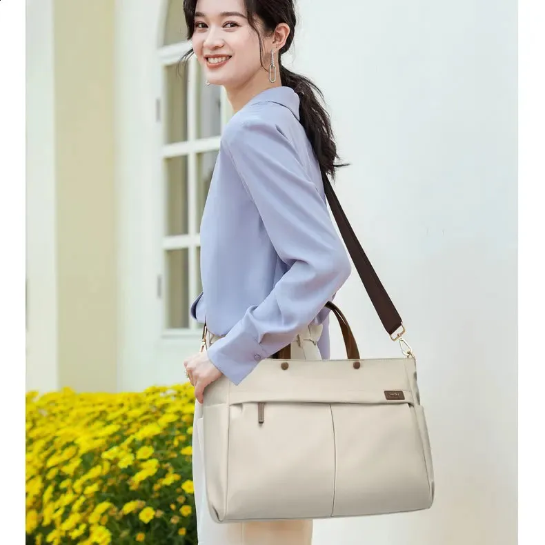 GOLF Briefcase for Women Apricot Document Handbag 14 Inch Business Laptop Tote Bag College Bags Womens Handbags Trend_voghion.com