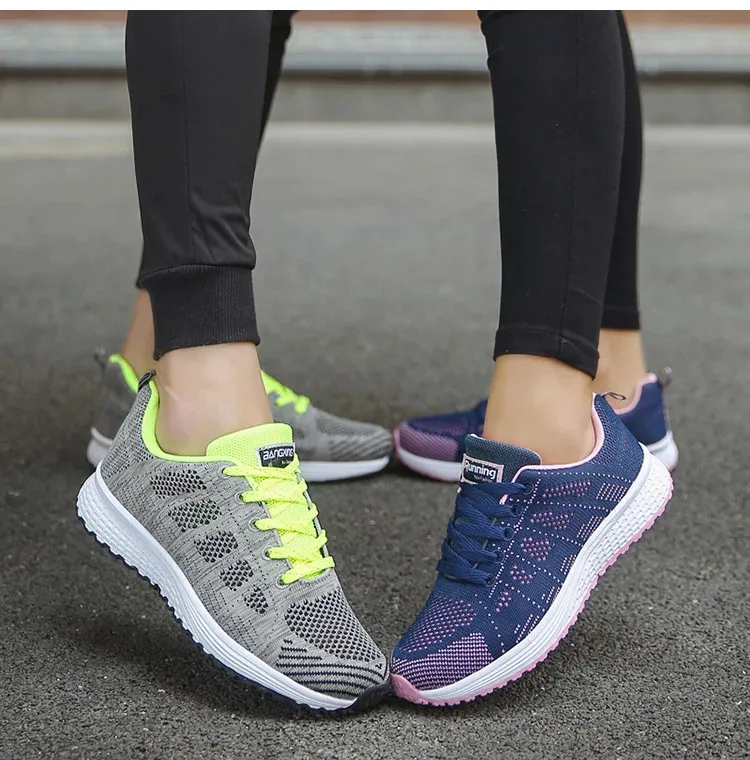 Chaussures plates légères à lacets, style infirmière, bout rond, pour femmes, grandes tailles 241213_voghion.com