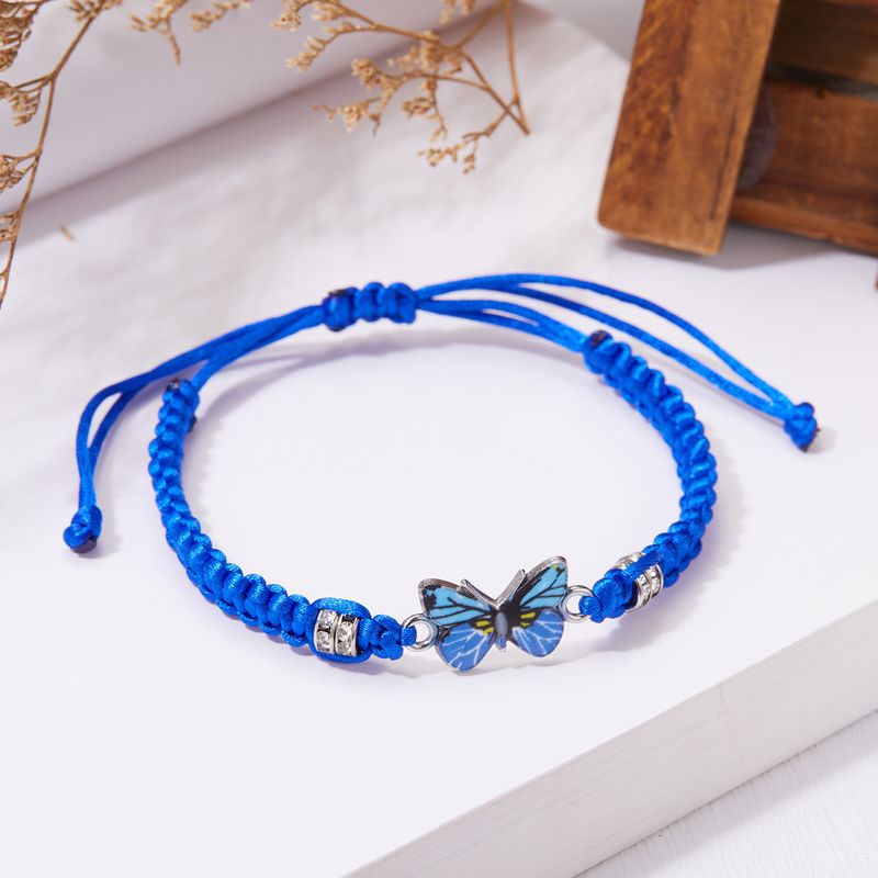 Antieke handgeweven vlinderarmband voor dames in retrostijl, eenvoudig en veelzijdig, verstelbare handgeknoopte sieraden_voghion.com