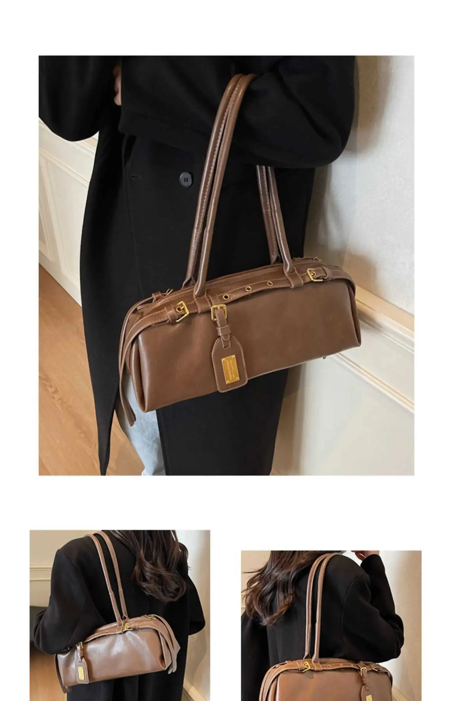 Pu-Kissentaschen für Frauen, einfarbig, weiches Leder, Schultertasche für Damen, vielseitige Schulranzen, Unterarmtaschen für Damen_voghion.com