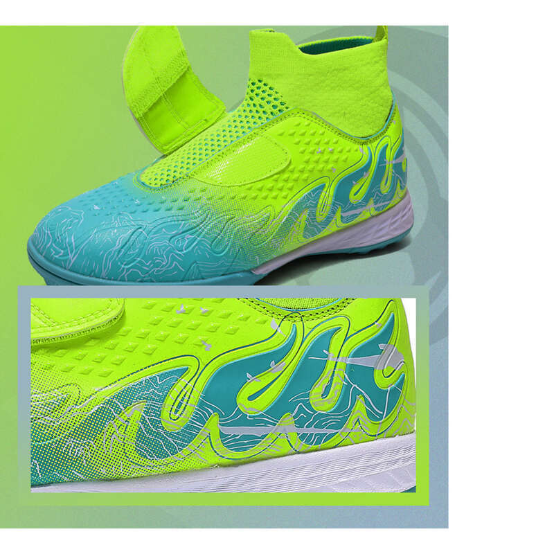 Scarpe da calcio per bambini 2025 con velcro e punte rotte_voghion.com