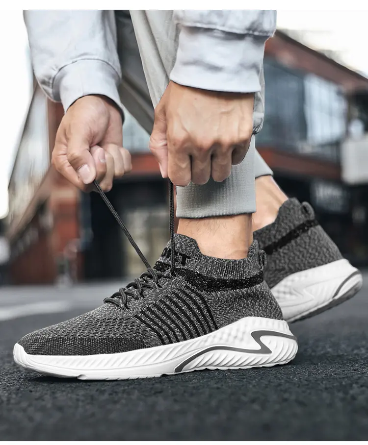New Couple Shoes Walking Running Shoes Flying Weaving U + MD Sole Large Size 36-45_voghion.com