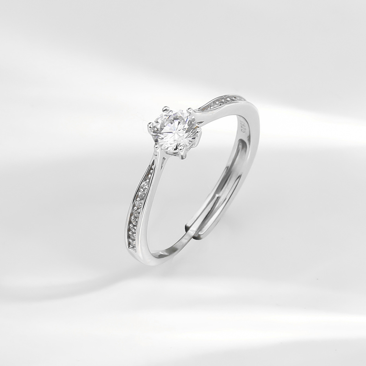 Ring Women, Korean And Japanese Style Moissanite Diamond Six-Prong Couple Rings, Wedding Proposal Ring, Gift For