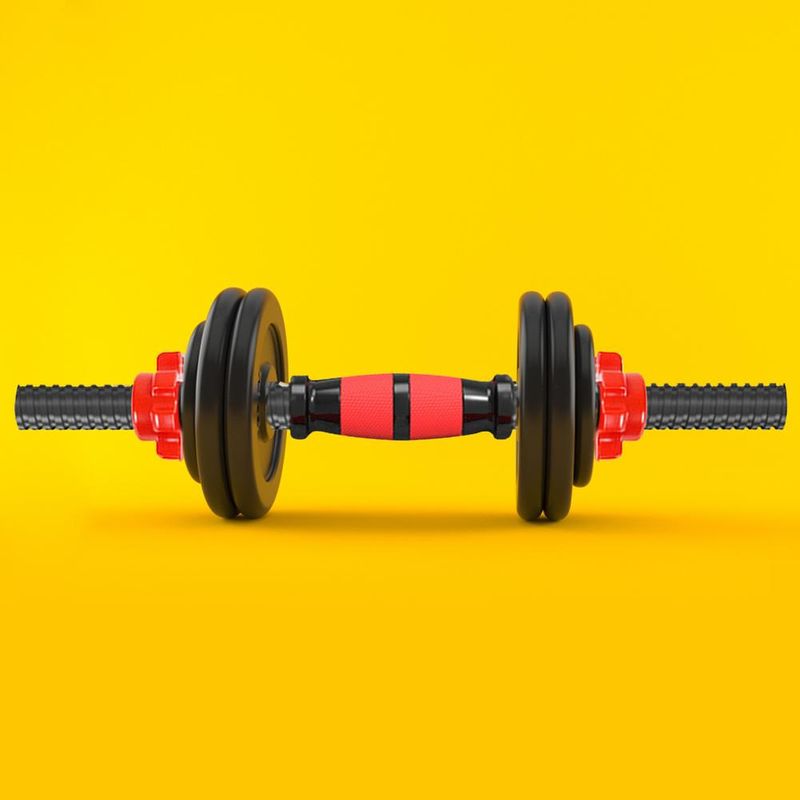 2pcs Umbbell Durable Prime Barbell Handle Dumbbell Bars for Workout Gym Weightlifting Training_voghion.com