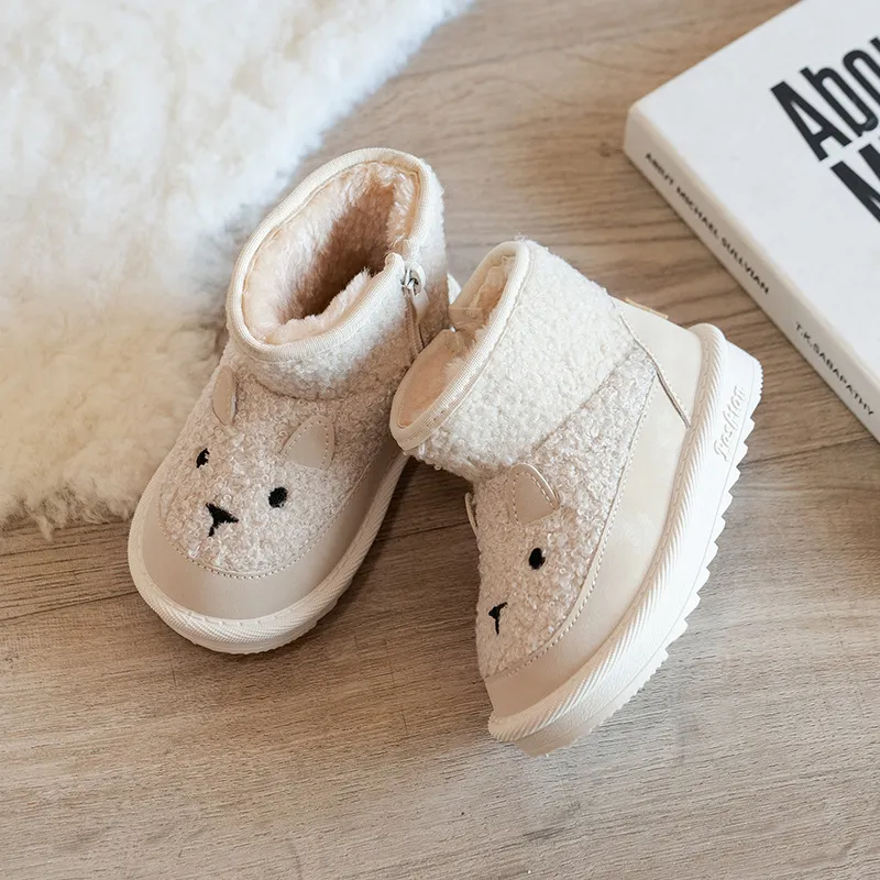 Infant Snow For Children 2025 Cute Cartoon Little Toddler Plush Thick Warm Cotton Shoes Cutefeet Kids Winter Boots Sizes_desvips.com