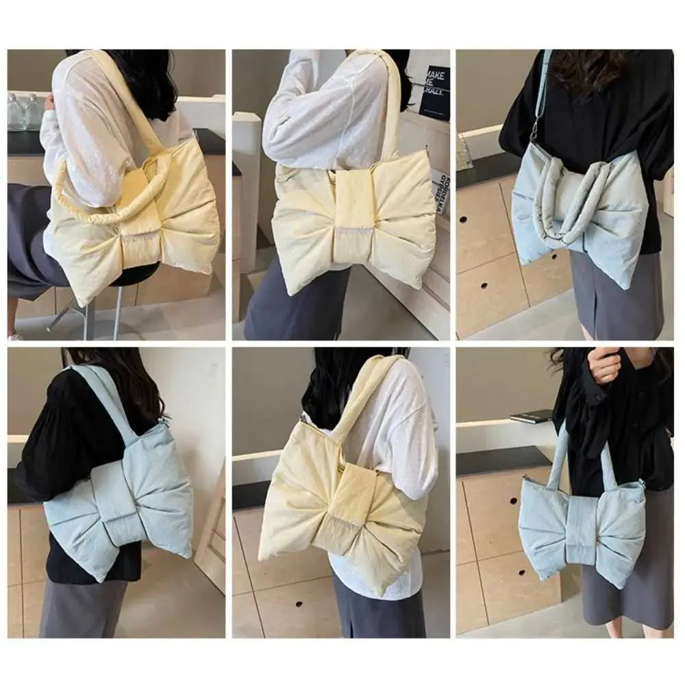 Geschenk Einfarbig Umhängetasche Weiche Große Bogen Form Unterarm Shoudler Taschen Große Kapazität Nylon Tote Handtasche für_voghion.com