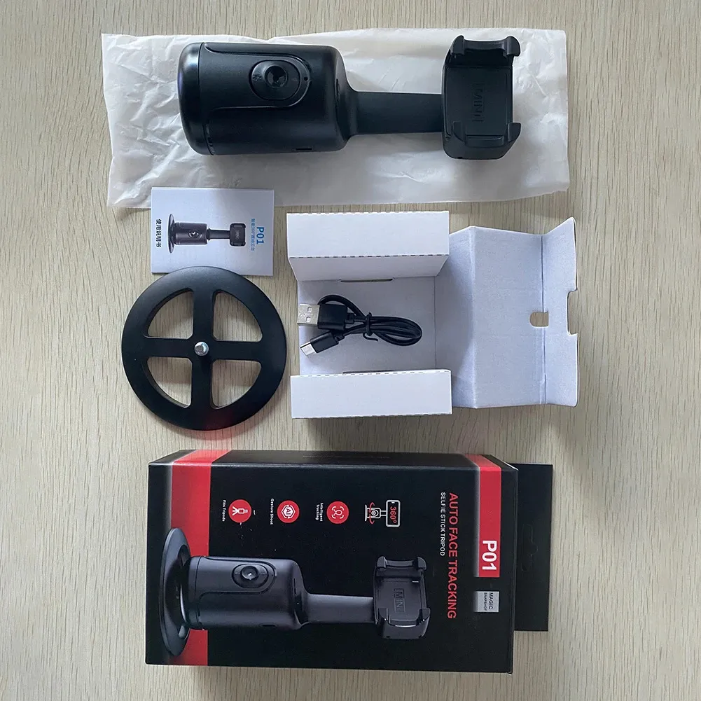 360° rotation intelligent følg gimbal stabilisator AI kameragenkendelse krop ansigtssporing til live fotografoptagelse_voghion.com