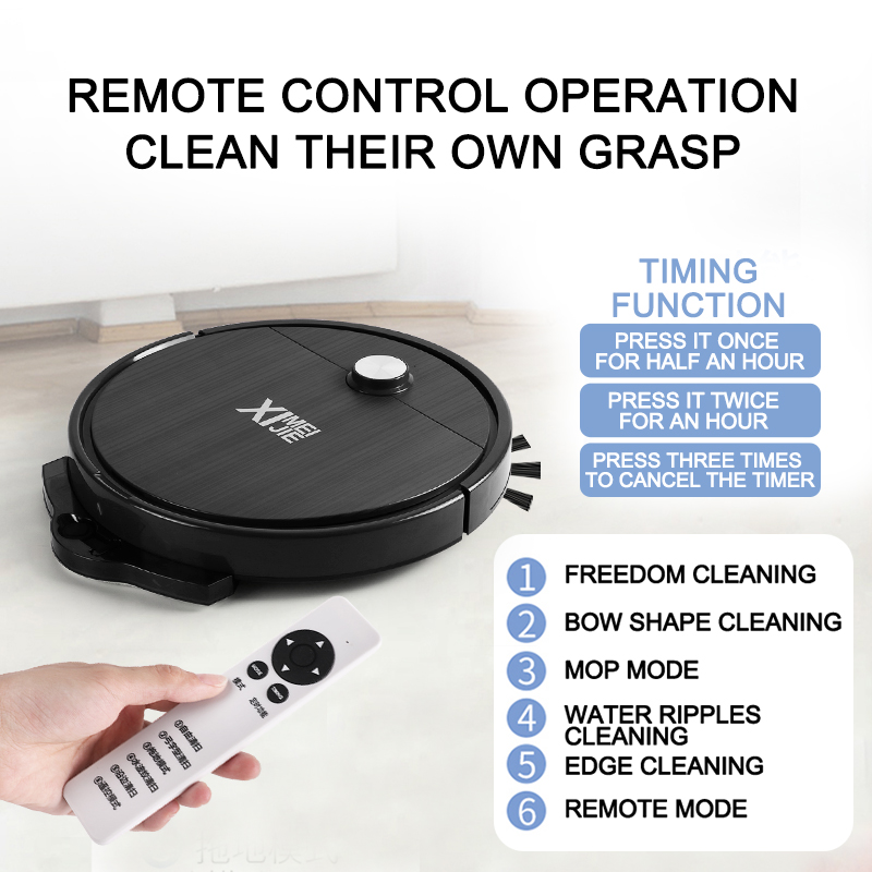 Intelligenter Kehrroboter Sprachsteuerung Fernbedienung Kehrsaugfunktion USB-Aufladung Ultradünne automatische Kehrmaschine_voghion.com