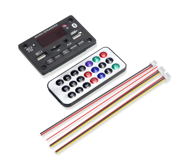 6 V 12 V Bluetooth 5.0 MP3-Decodierungsplatine Modul Drahtloser Auto-USB-MP3-Player TF-Kartensteckplatz USB FM mit Mikrofon Freisprecheinrichtung_voghion.com